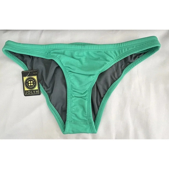Jolyn Bikini Swim Bottom Europe Style Green‎ (Seafoam) Small New With Tags - Picture 1 of 5